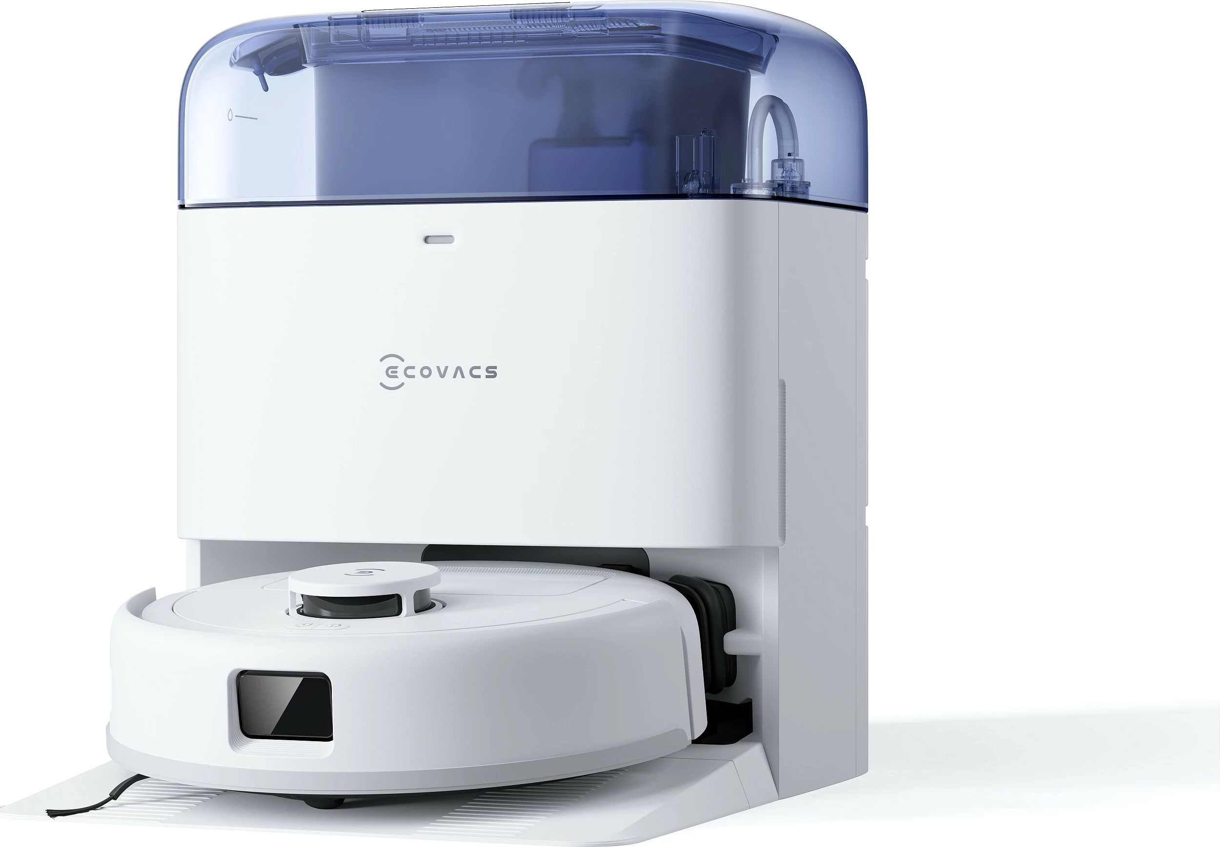 Robot fshesë ECOVACS DEEBOT MINI, LiDAR, mopim, stacion OMNI auto-empty, 3200mAh, Blu/Bardhë