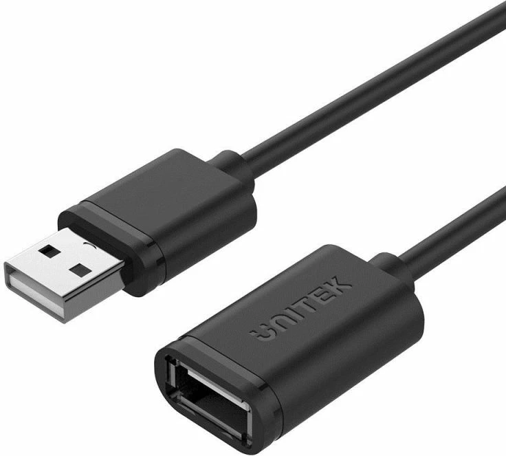 Kabllo zgjatuese USB 2.0 Unitek Y-417GBK, 3m, e zezë