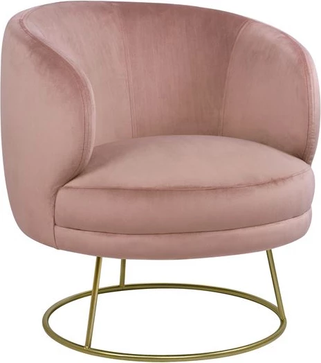 Karrige kadifeje ARIEN FH8403.02 rozë e zbehtë, bazë e artë 80x75x82cm