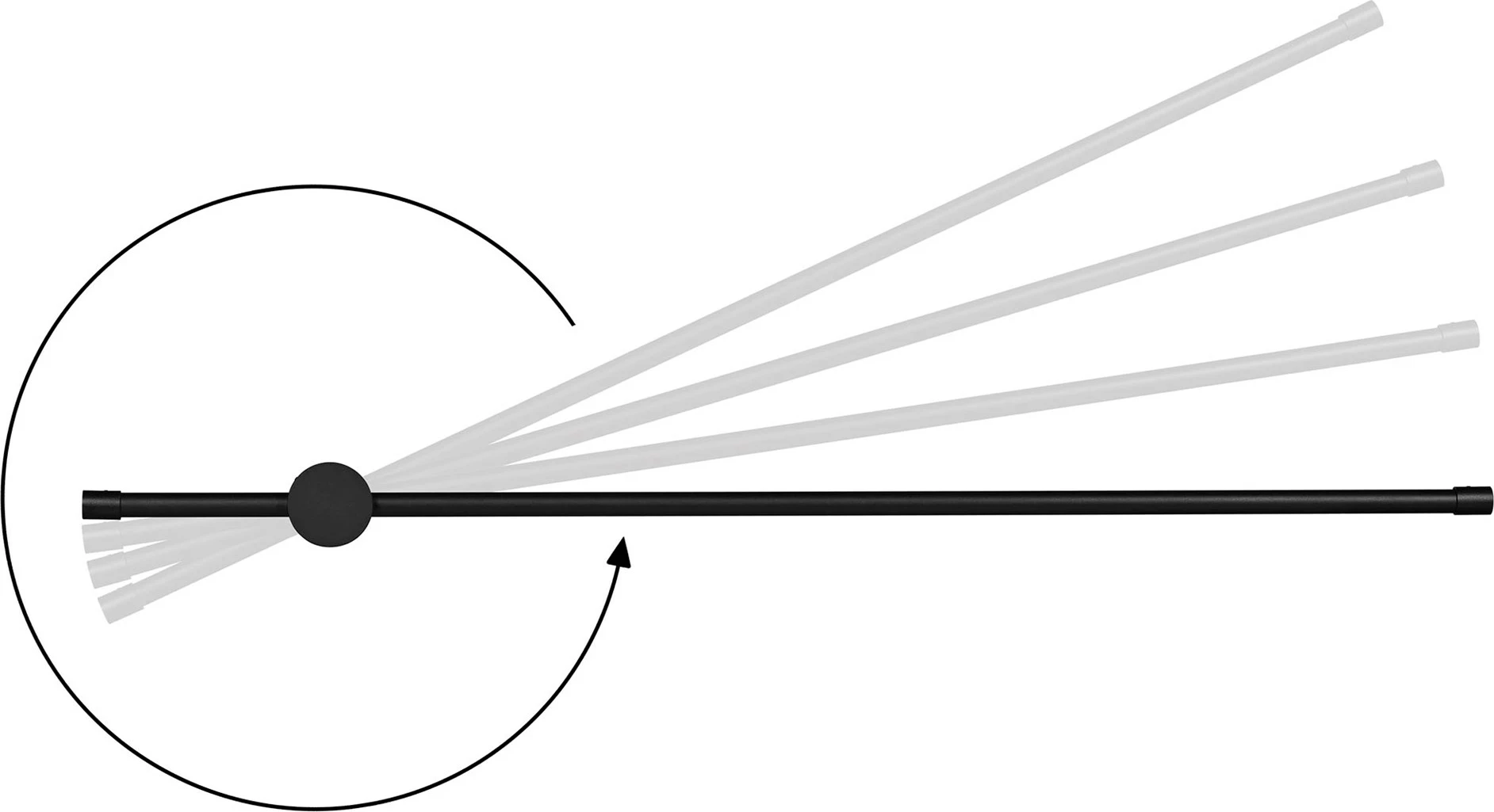 Llambë muri Activejet AJE-HILTON, LED, 9 W, Alumini, E zezë