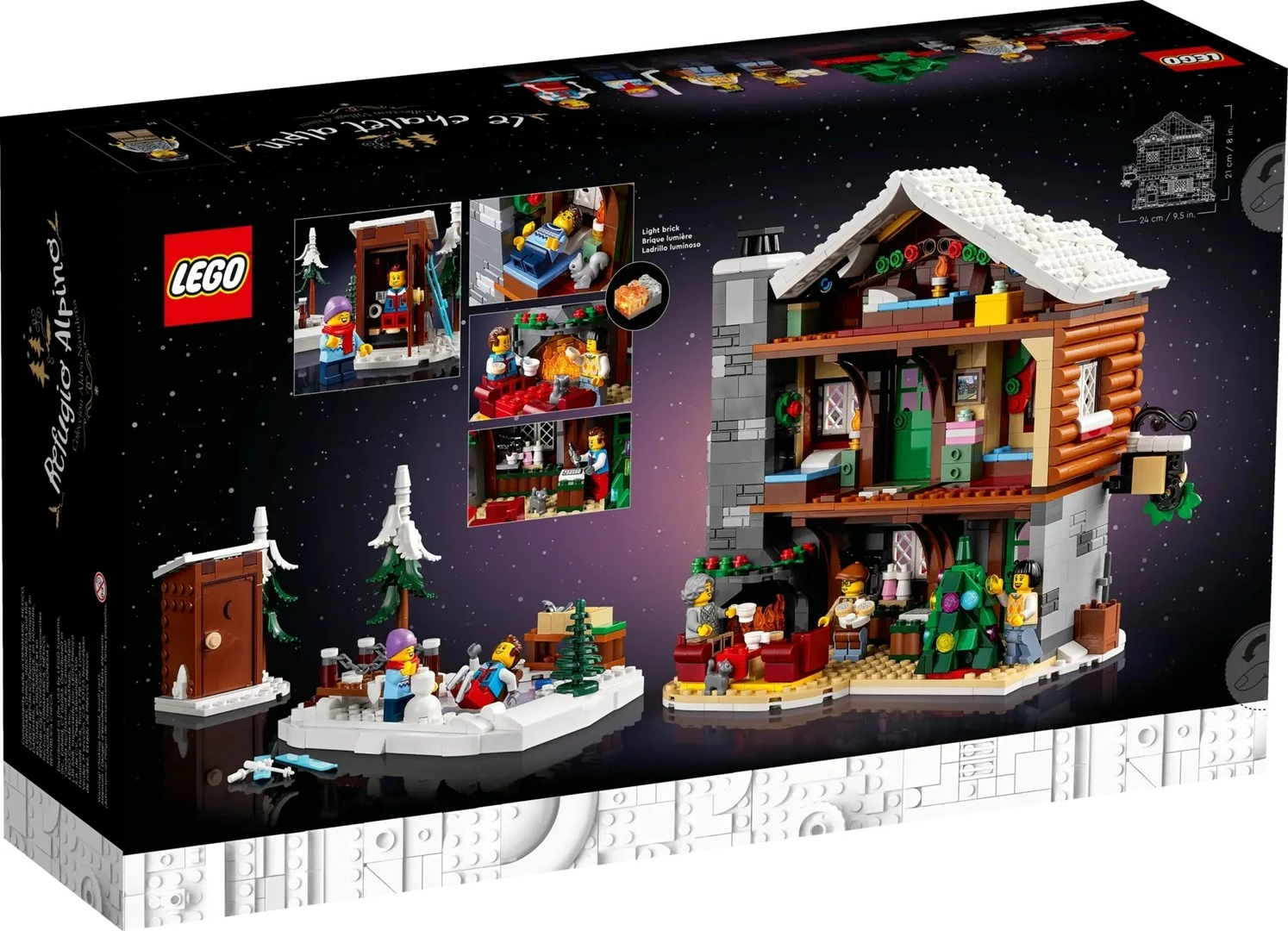Set LEGO ICONS Alpine Lodge 10325, 1517 pjesë, me 5 minifigura