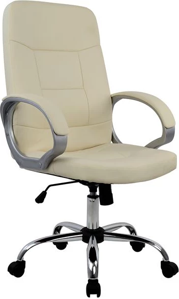 Karrige menaxheri për zyre, krem me bazë kromi, 64x55x120