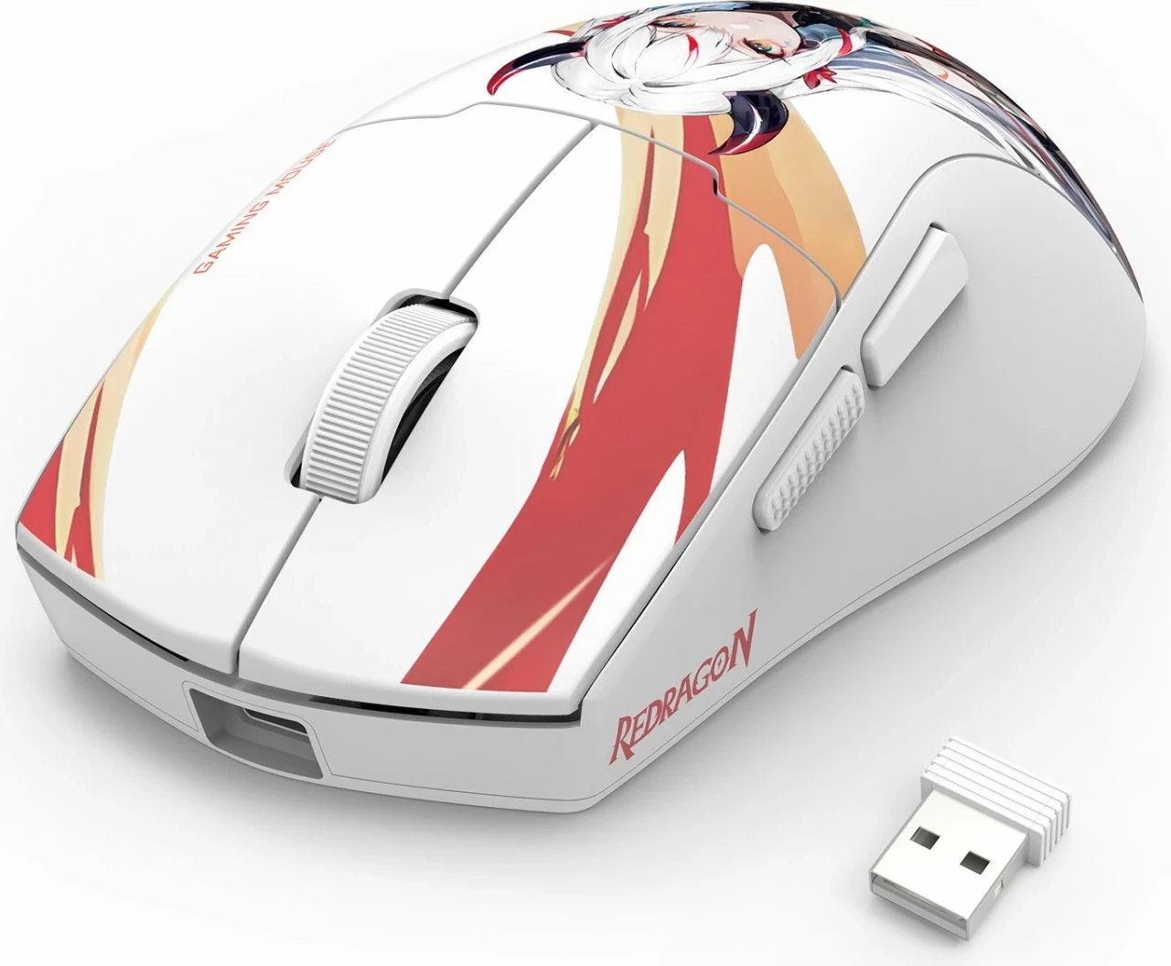 Maus Redragon M918-AKG-PRO K1NG PRO MAX 1K, i bardhë-zi