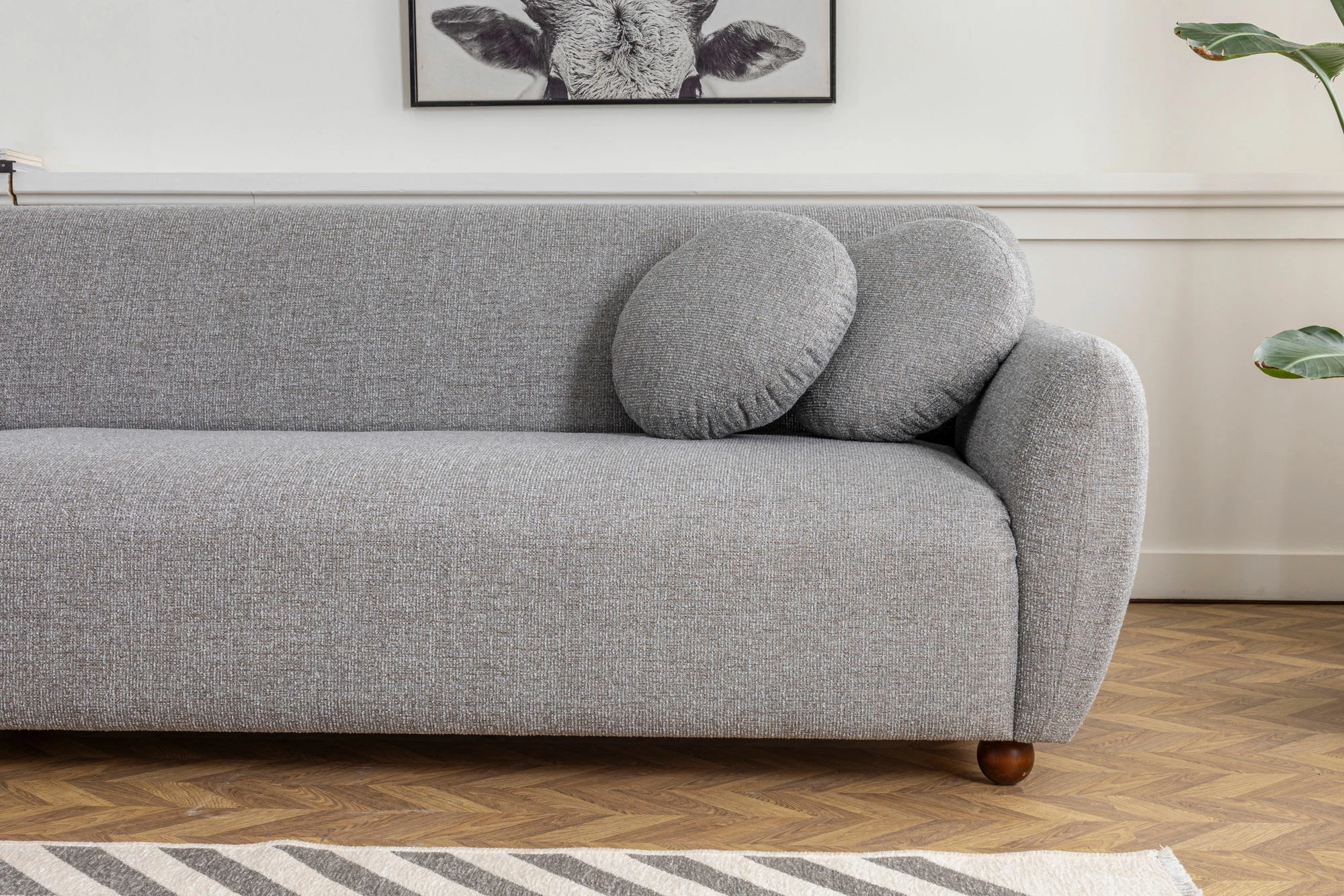 Kënd-sofë Atelier del Sofa, model Eddy Corner (CHL-3R), ngjyrë gri e çelët