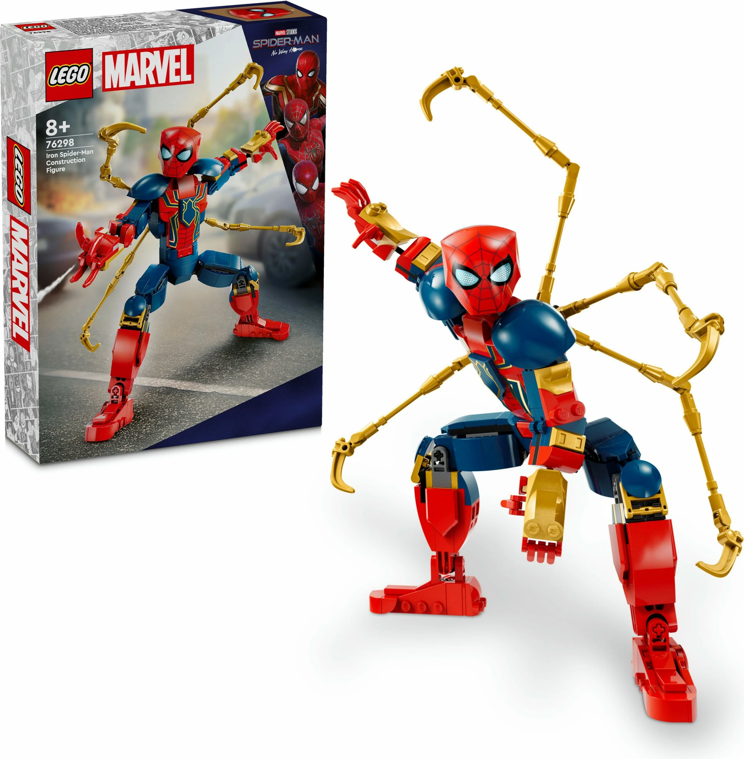 Set ndërtimi LEGO Iron Spider-Man 76298, 303 pjesë, shumëngjyrësh