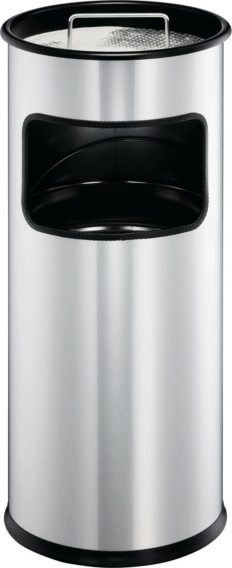 Kosh mbeturinash Durable 333023, 17L, metal, tabaka hiri, argjendtë