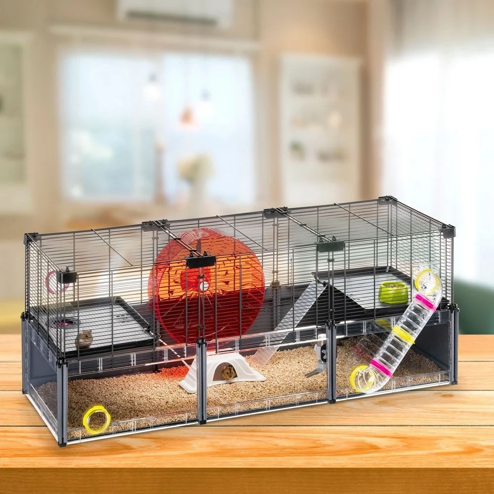 Kafaz për hamster FERPLAST Multipla Large, 107.5x37.5x42 cm, i zi