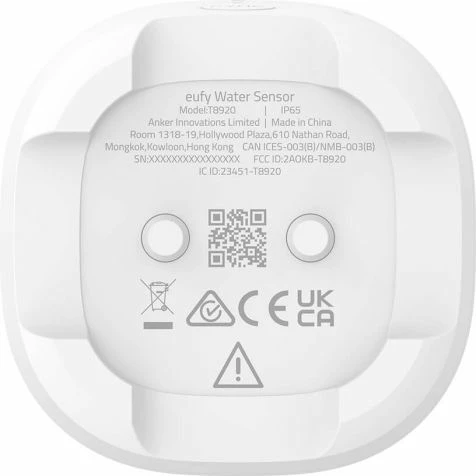 Sensor uji dhe ngrice Anker eufy Security T89203D1, bateri CR123, Sub-1G, i bardhë