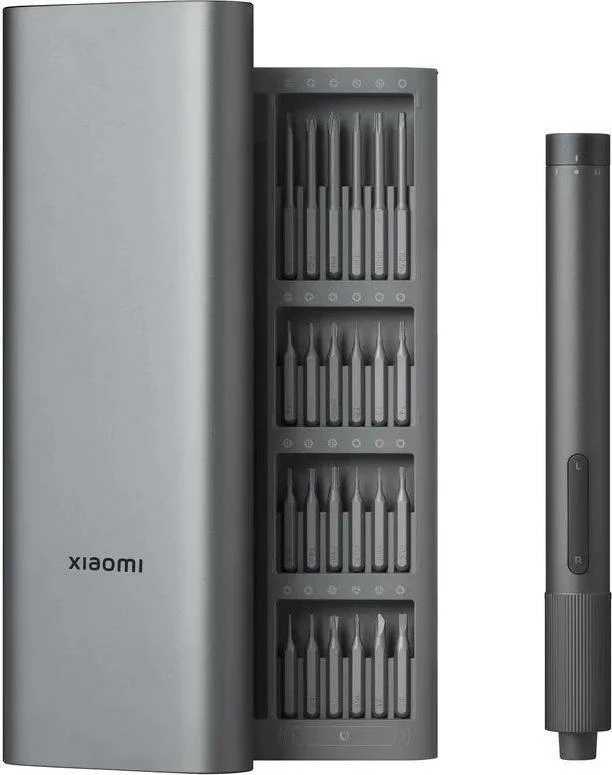 Set kaçavidash elektrike precize Xiaomi Precision Electric Screwdriver Set, 24 bita, 2 shpejtësi, 200 RPM, gri