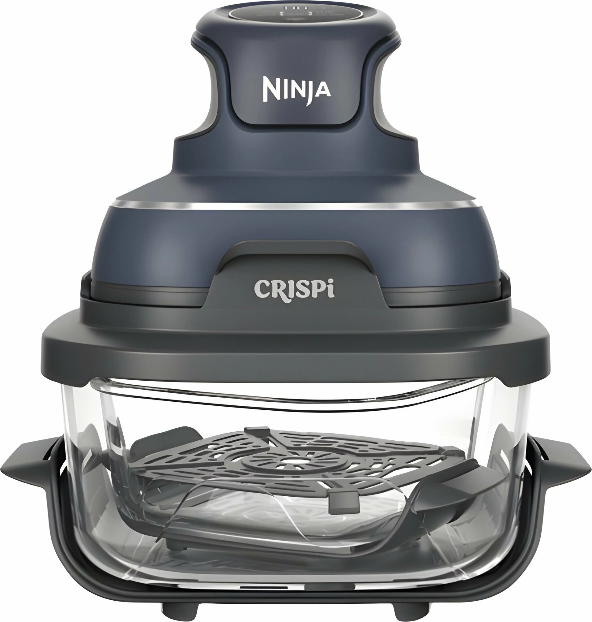 Fritezë me ajër Ninja CRISPi FN101EUGY 3.8L 1700W, gri, set me enë 3.8L + 1.4L