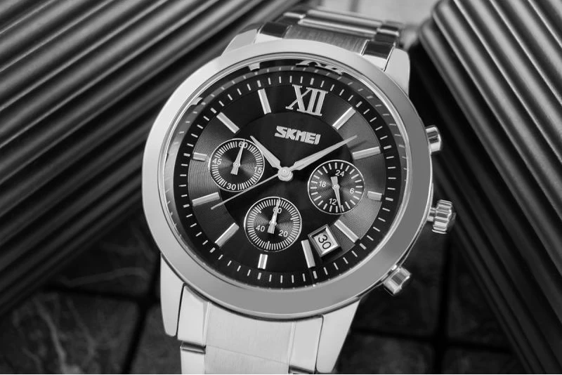 Orë dore për meshkuj Skmei, e zezë