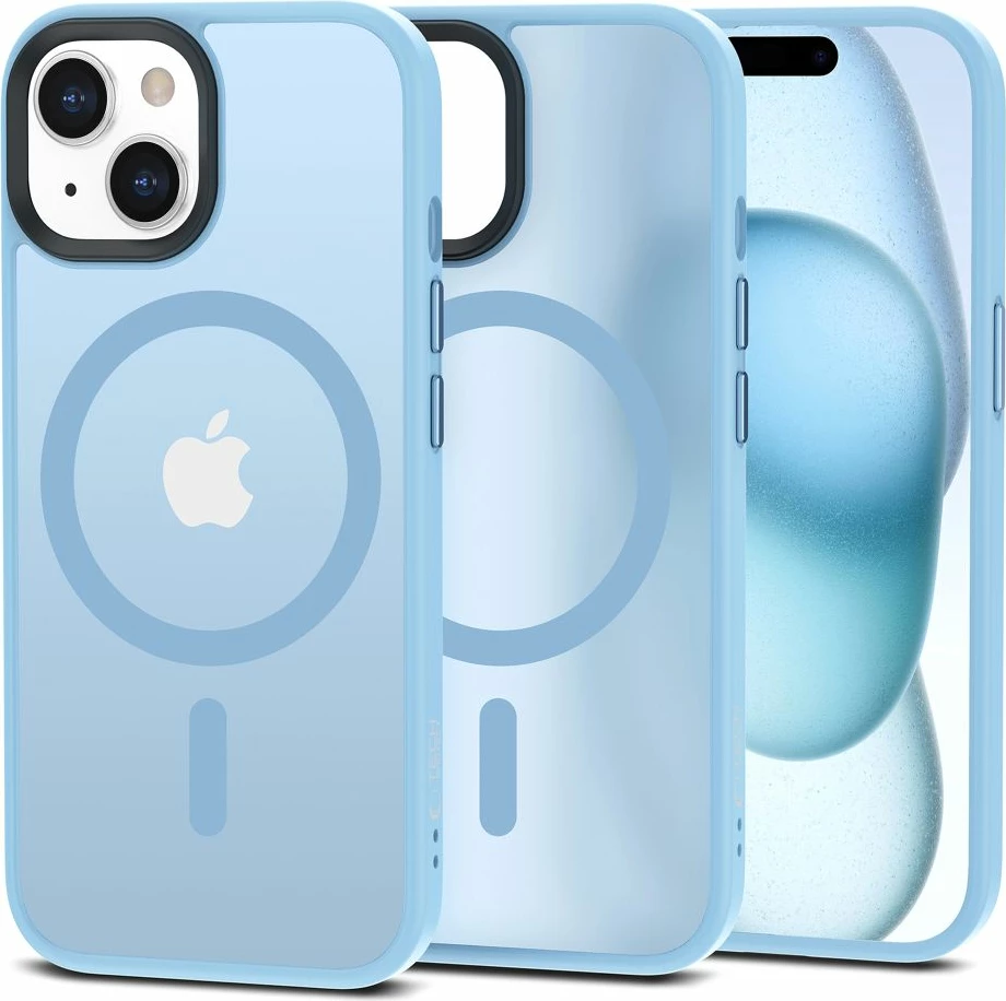 Mbështjellës Tech-Protect MagMat MagSafe për iPhone 15, Blu Mat