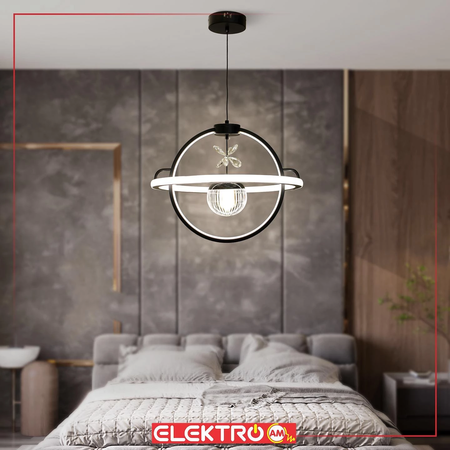 Abazhur LED i varur 8177/1 BK