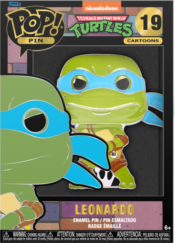 Pin enamel koleksionues Funko POP! Pin TMNT Leonardo #19, 1 copë
