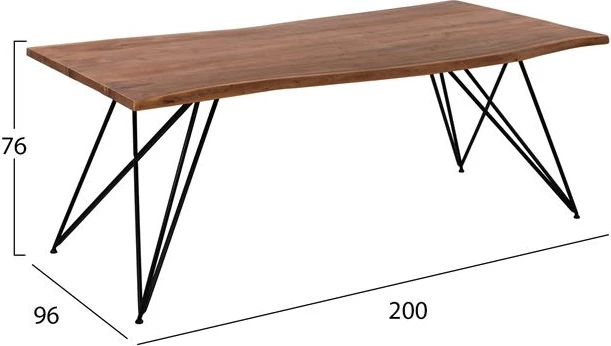 Tavolinë ngrënieje Rio FH8181 dru akacie masiv 200Χ96Χ76Η