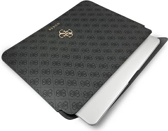 Mbështjellës laptopi Guess 4G Big Logo, 13", lëkurë sintetike, Gri