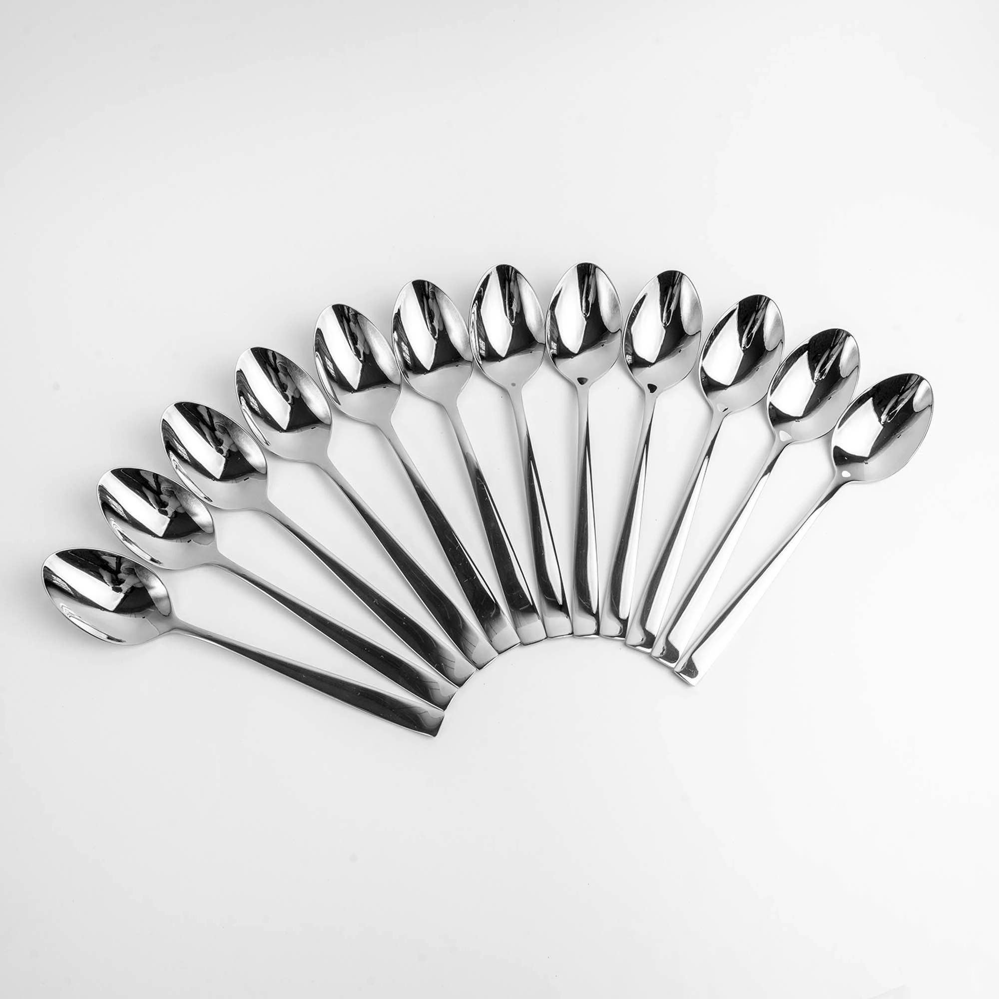 Lugë ëmbëlsire OVE Garda 184 mm, argjendtë, set 12 copë