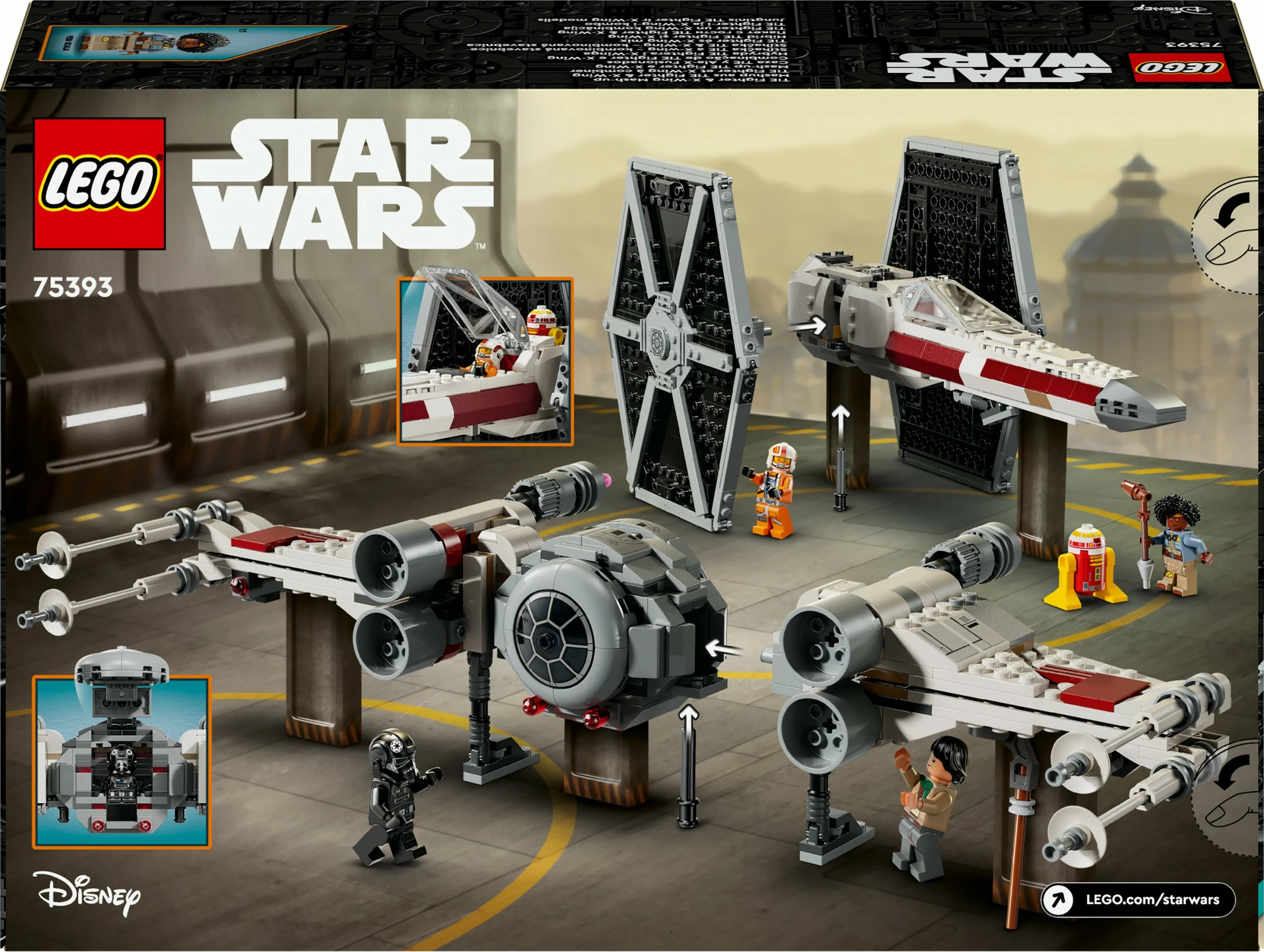 Set ndërtimi LEGO TIE Fighter & X-Wing Mash-up, 1063 copë, shumëngjyrësh
