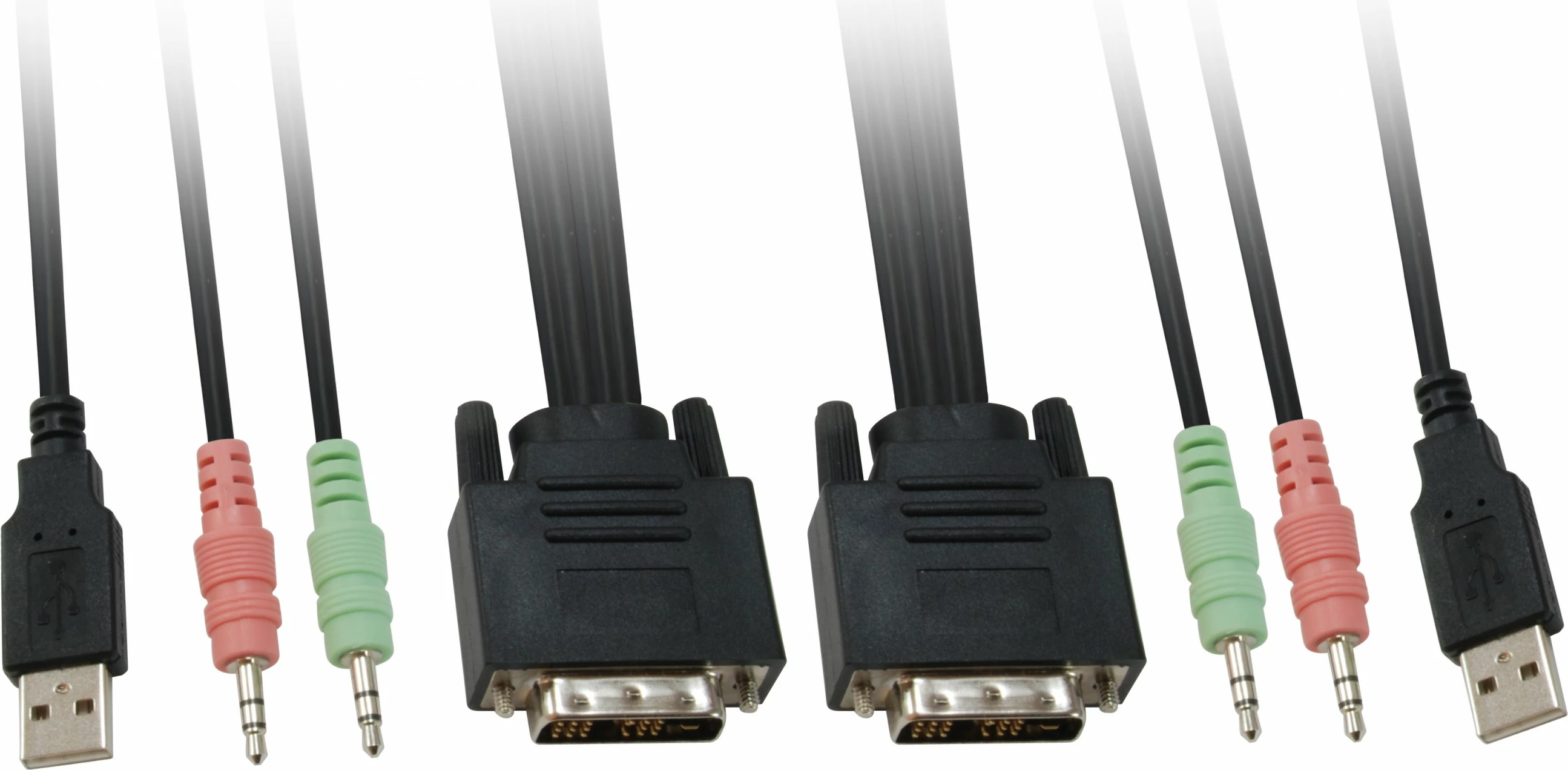 Switch KVM LevelOne 2-Port USB DVI-D, 1920 x 1200, Zi, Gri