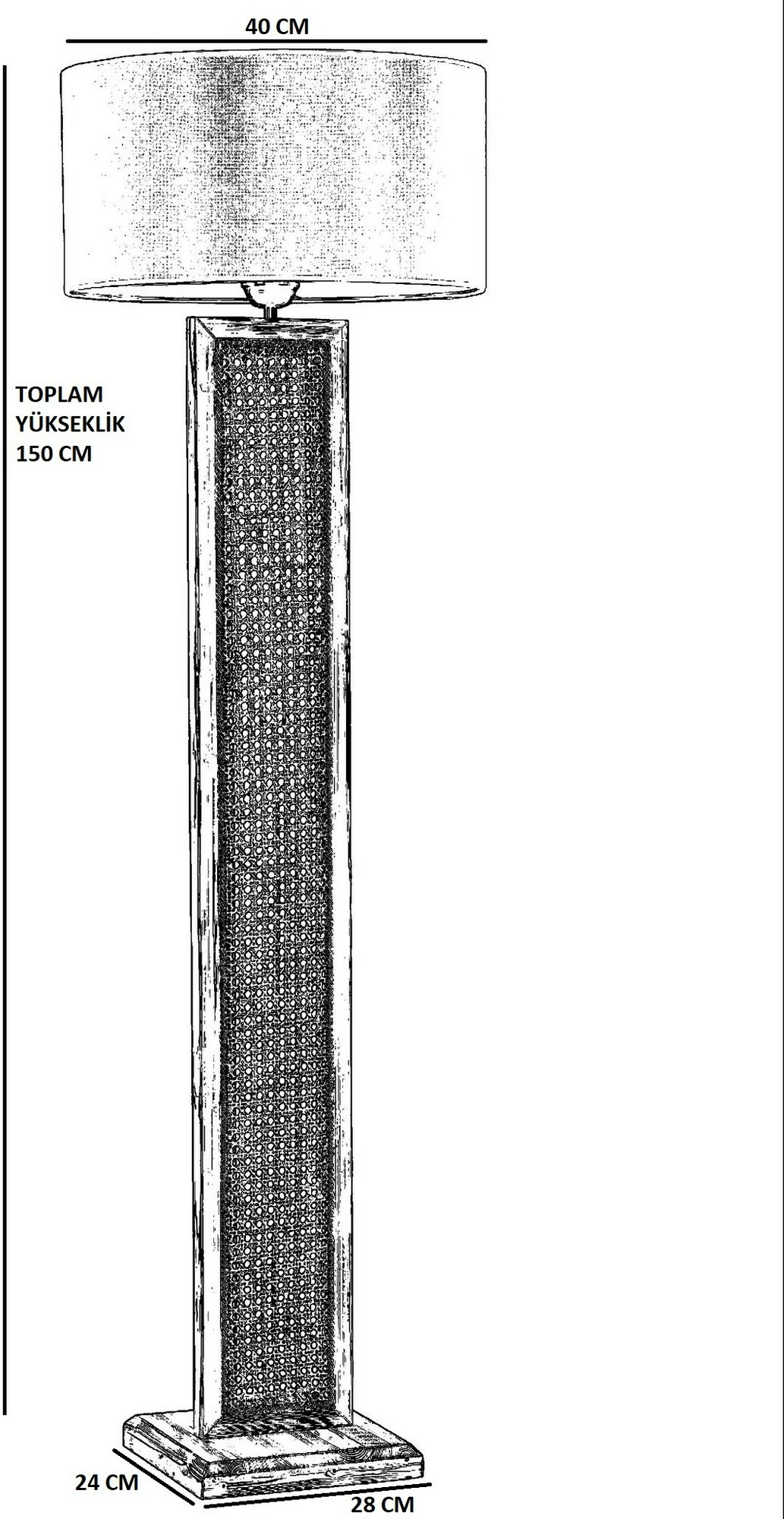 Llambë dyshemeje Opviq, ratan dhe arre, 8740-1