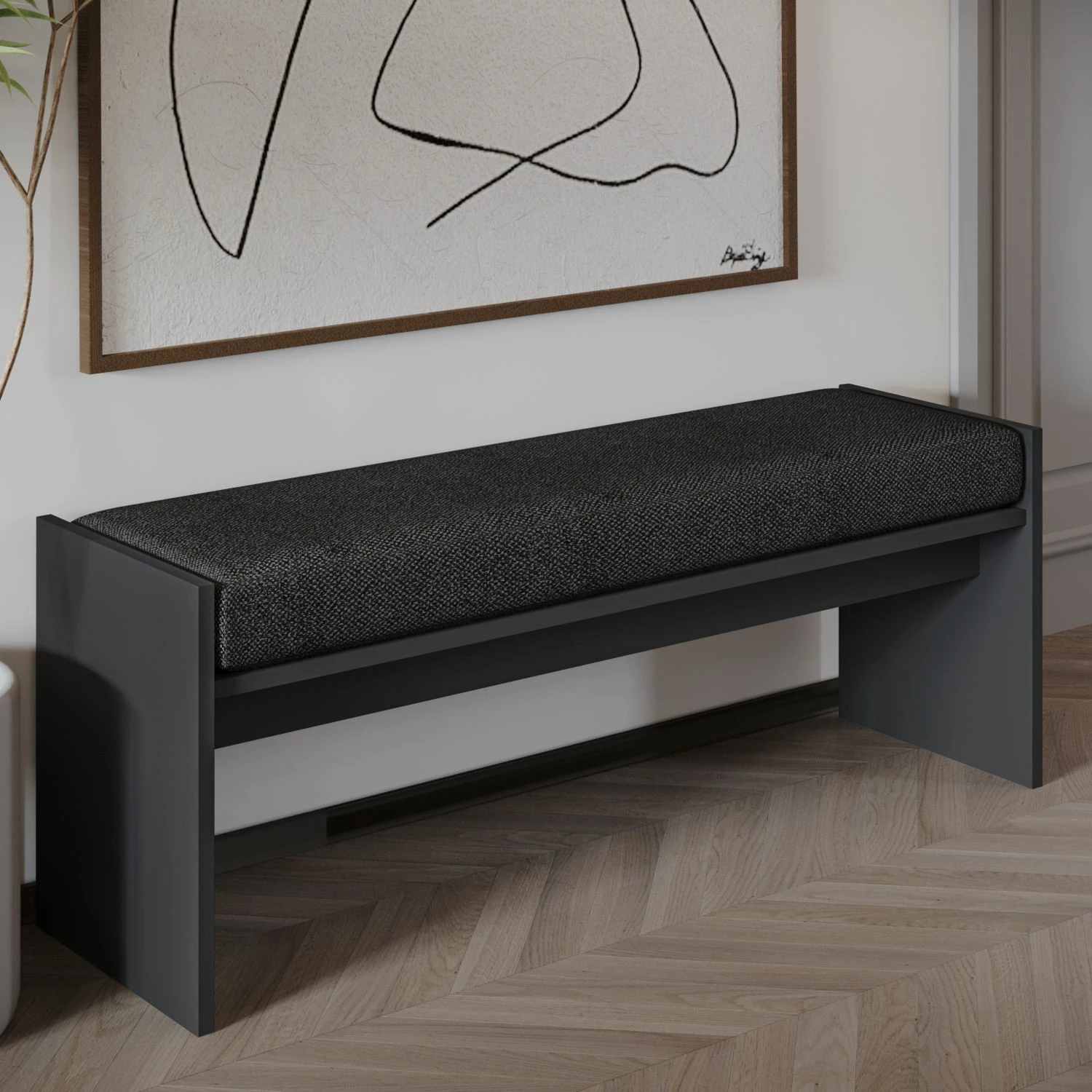 Bankë, ngjyrë antracit, Atelier del Sofa