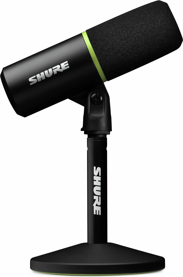 Mikrofon Shure MV6 (010-03-675) dinamik USB-C, kardioid, dalje 3.5 mm, me stand tavoline, i zi