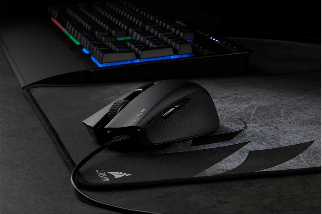 Maus Corsair Harpoon RGB PRO, optik, 12000 DPI, me kabllo, e zezë