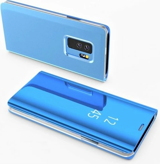 Mbështjellës ONASI Clear View për Samsung Galaxy A40/A405, wallet flip me dritare, funksion stand, blu