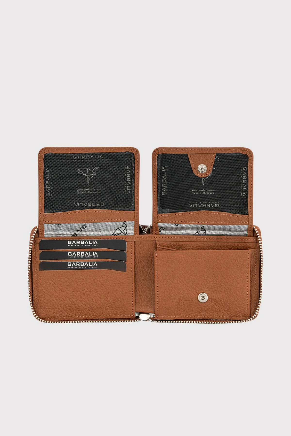 Portofol unisex Zoozie Bags Carole, ngjyrë tan, lëkurë natyrale