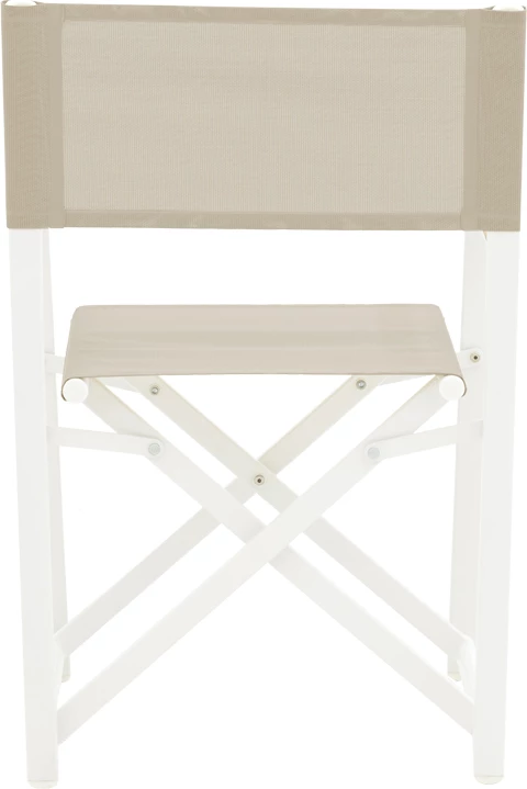 Set tavoline me karrige Kliton-Mabu, 5 pjesë,, alumin, ngjyrë e bardhë, 150x80x74cm