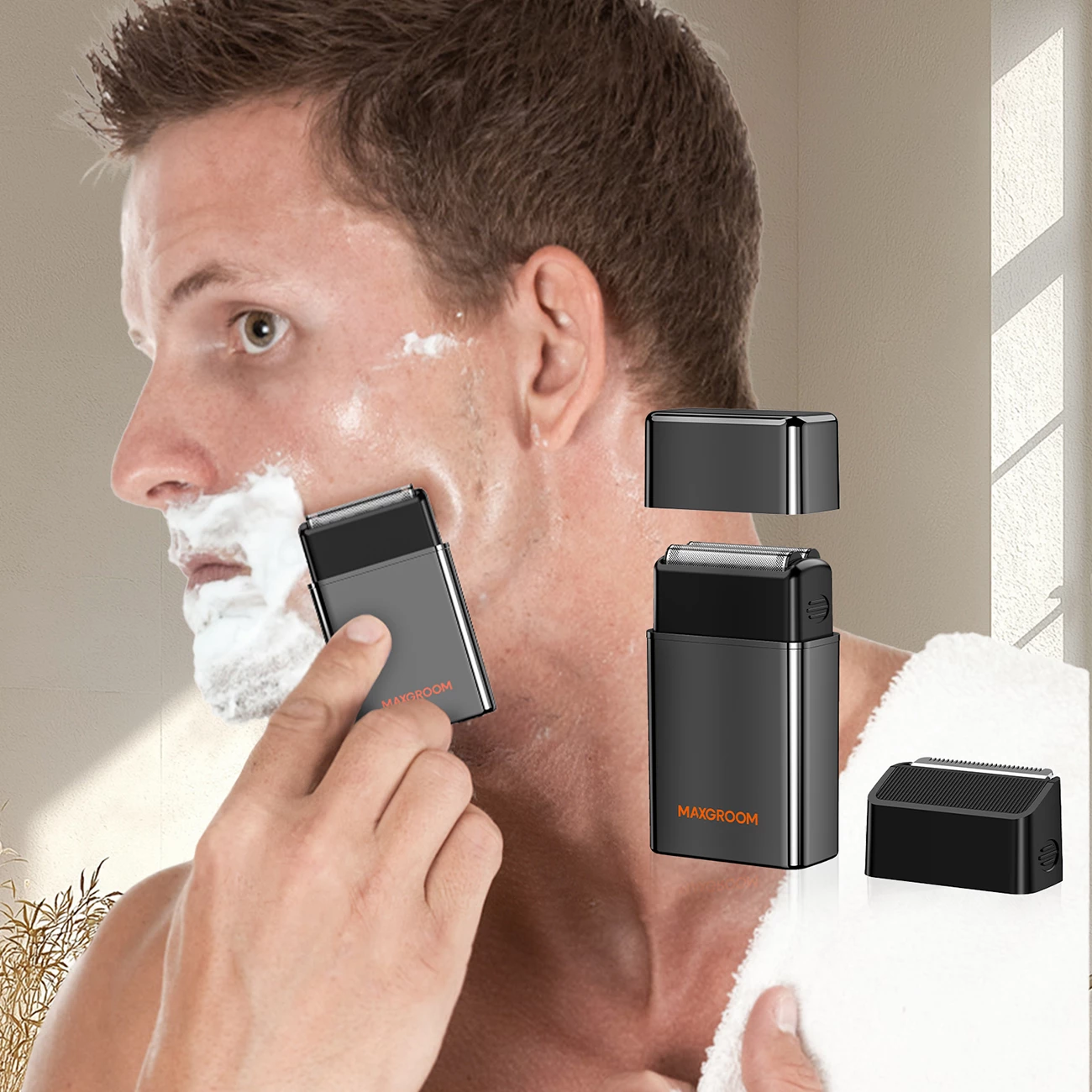 Makinë rroje elektrike 2-n-1 MAXGROOM M-5580, 7000RPM, USB-C, IPX6, 300mAh, e zezë