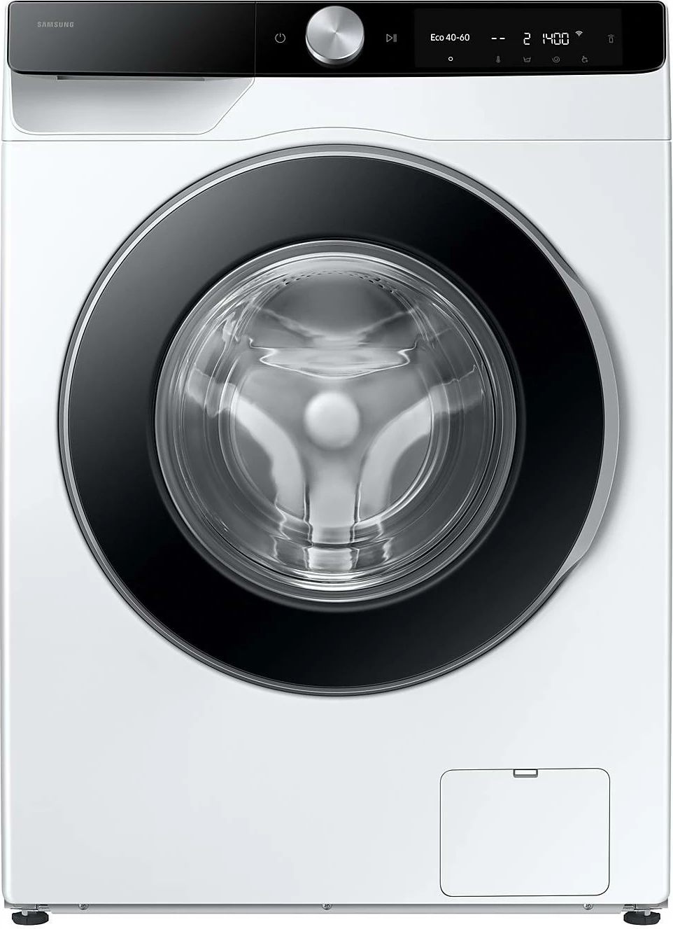 Makinë larëse Samsung WW90DG6G94LKU4, 9 kg, 1400 rpm, klasa energjike A, AI Ecobubble dhe AI Wash, Auto Dispense, Wi‑Fi SmartThings, e bardhë/derë e zezë