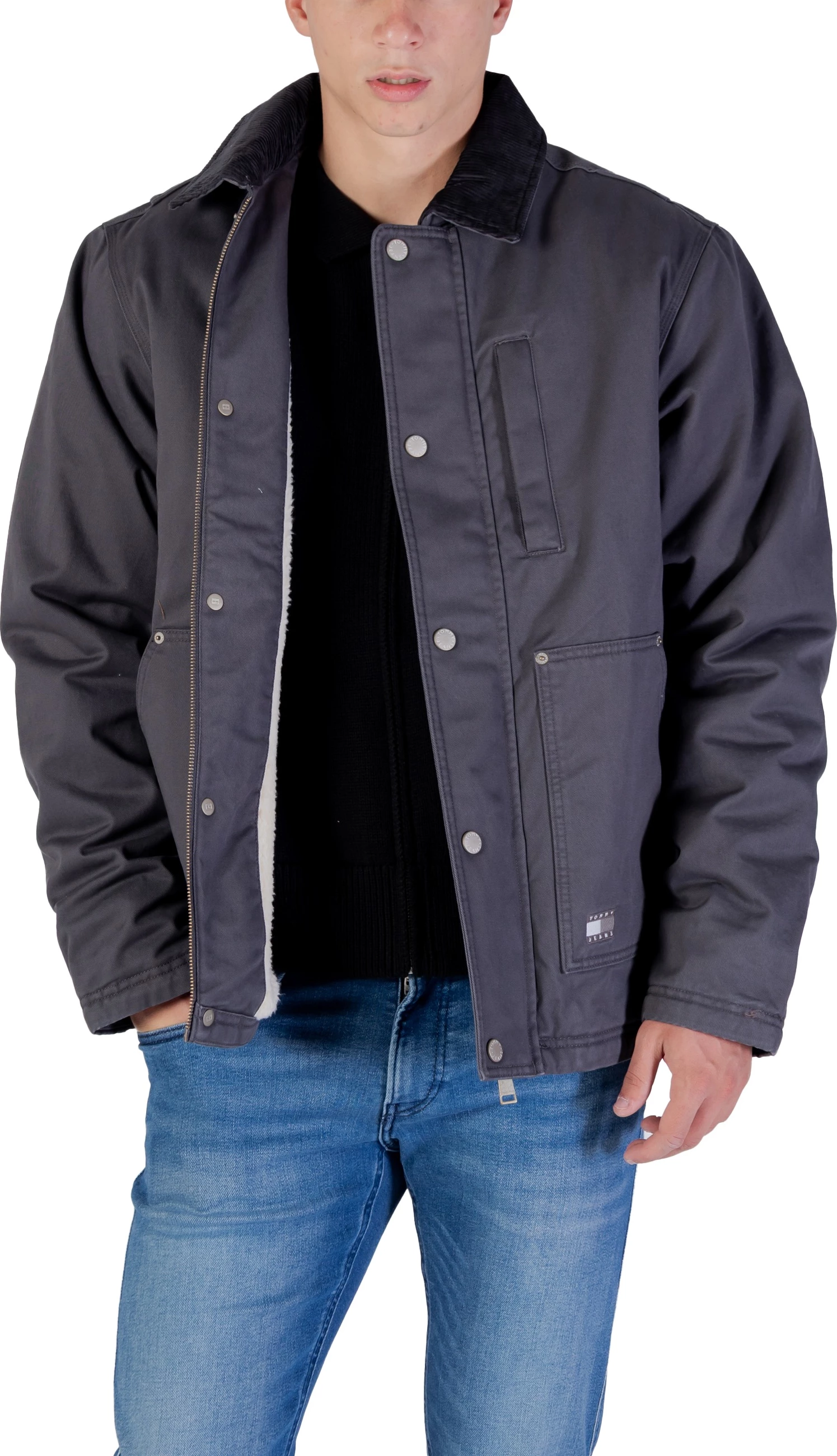 Jakne për meshkuj Tommy Hilfiger Jeans TJM Twill Chore Jack DM0DM22047, gri e errët [Madhësia: XXL]