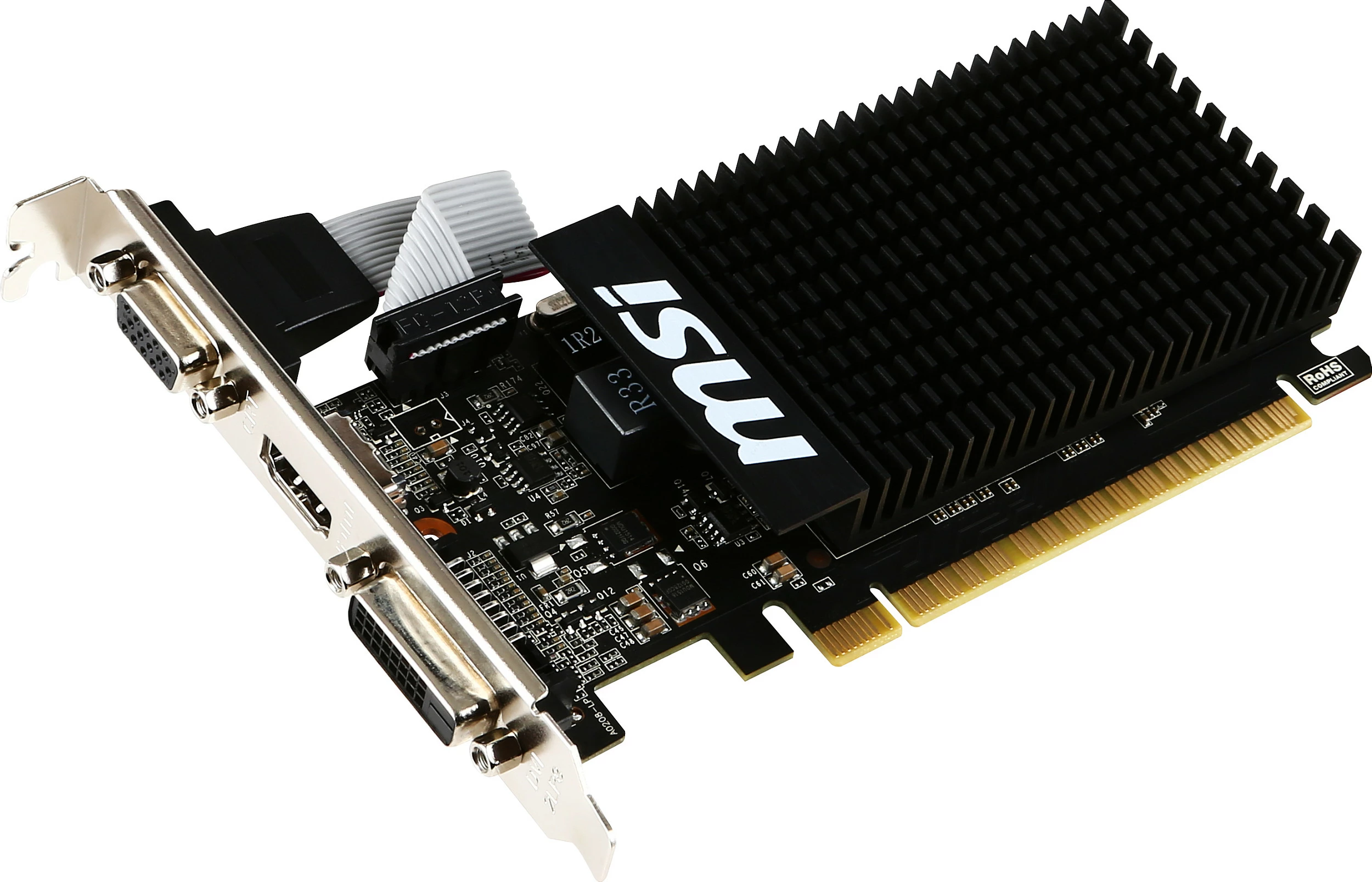 Kartelë grafike MSI GT 710 2GD3H LP, GeForce GT 710, 2 GB, GDDR3, 64 bit, e zezë