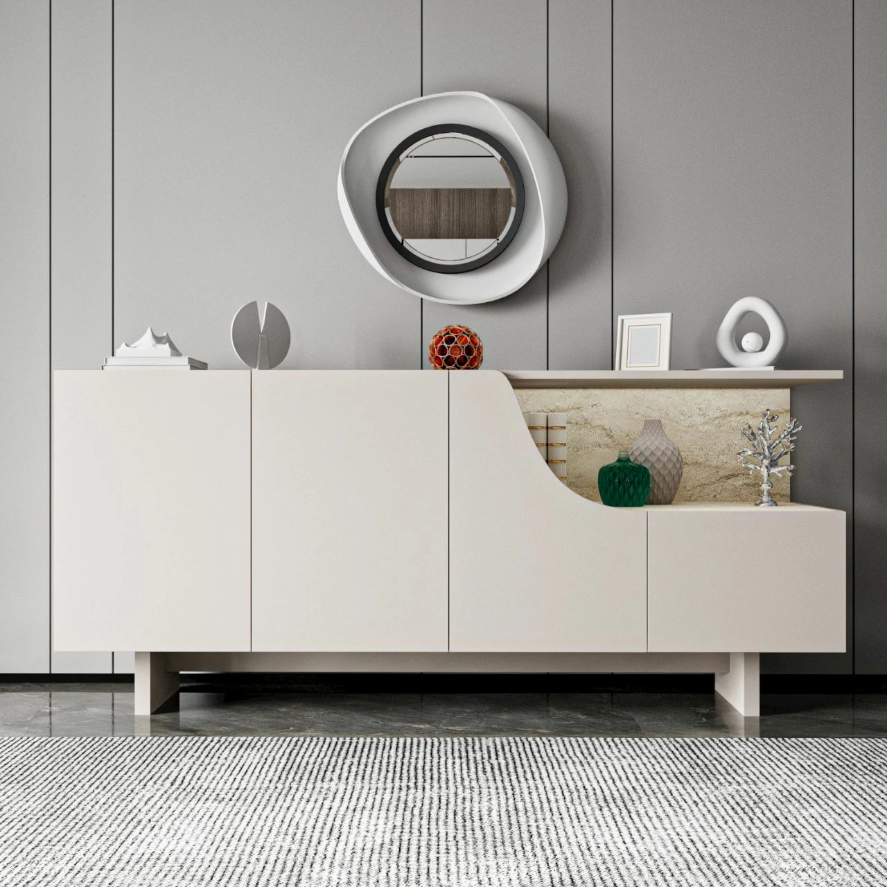 Konsol Skye Decor, Line, bezhë
