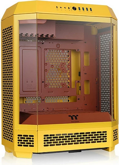 Kasë Thermaltake The Tower 600, Midi Tower, Tempered Glass, RGB, USB 3.2, Butter Caramel e verdhë