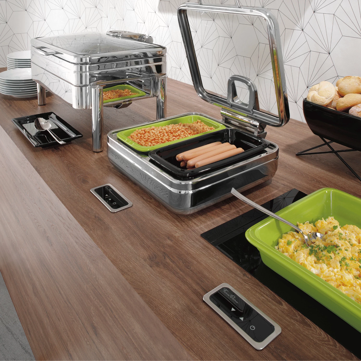 Pllakë induksioni e inkorporueshme, Fine Dine, 1000 W, 350x350 mm, e zezë