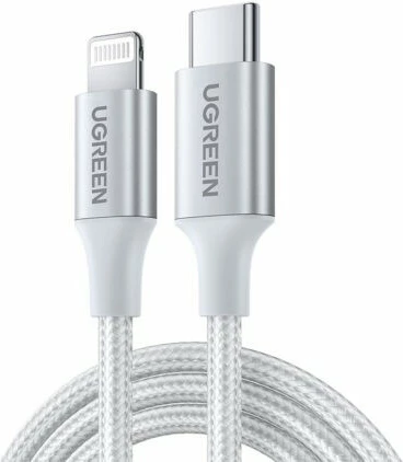 Kabëll Ugreen 70523, 1m, Lightning në USB C, argjendtë