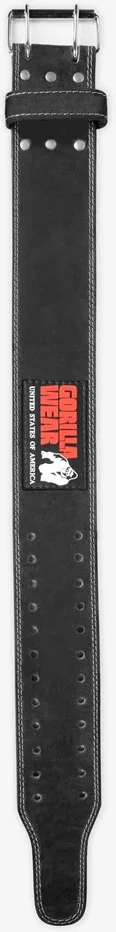 Gorilla Wear 4 Inch Leather Lifting Belt - Black [Madhësia: S/M] [Ngjyra: E zezë]