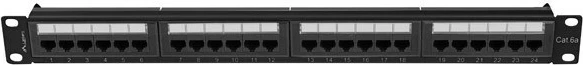 Patch panel Lanberg PPUA-1024-B, 24 porta, CAT 6a, 1U, e zezë