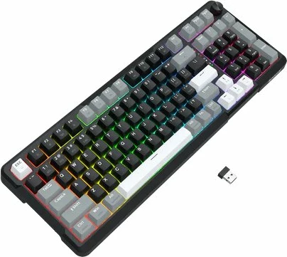 Tastierë mekanike gaming Redragon K742 Arlokks 96% RGB, USB/Bluetooth/2.4GHz, layout US, e zezë