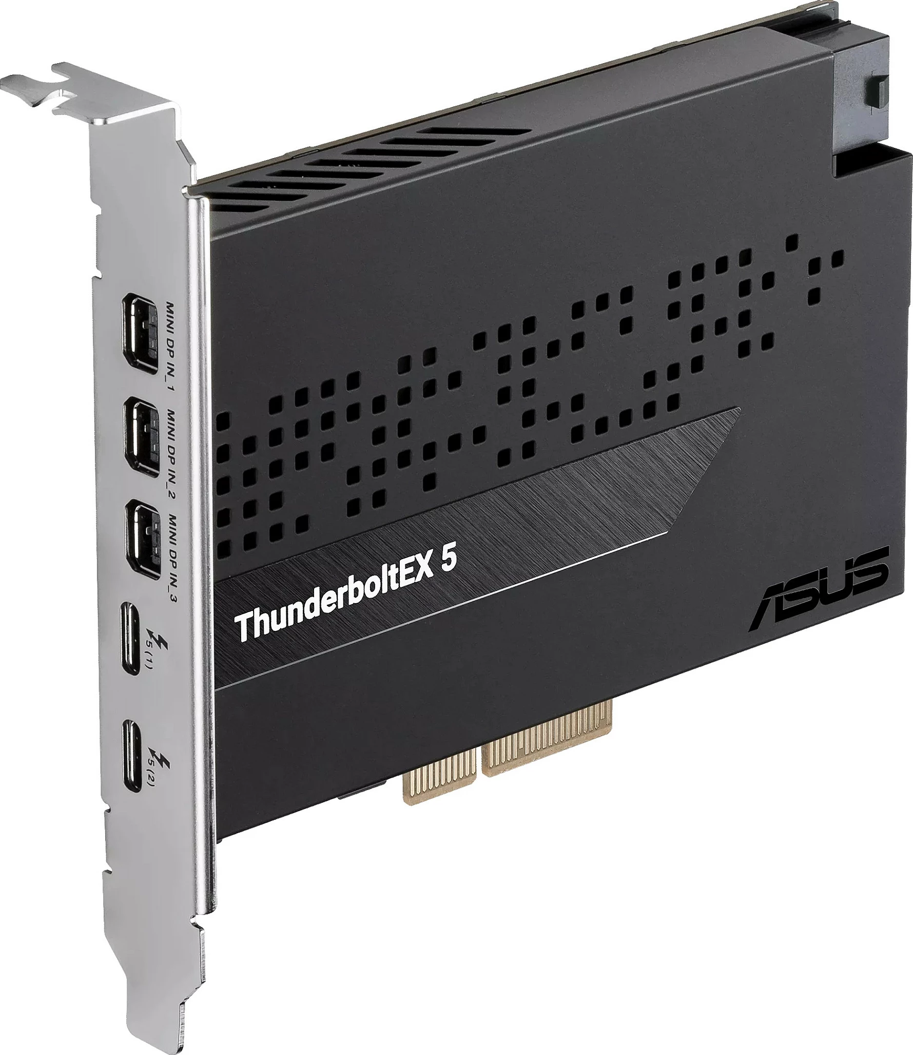 Kartë zgjerimi Thunderbolt, ASUS ThunderboltEX 5, PCIe 4.0, 120 Gbit/s, Mini DisplayPort, e zezë