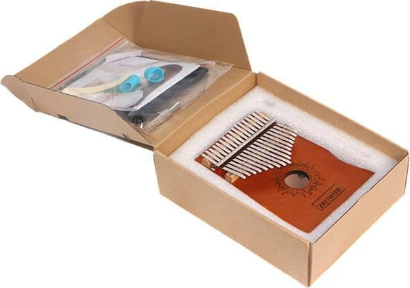 Kalimba Zenwire K-01 17 taste dru mahagoni me set aksesorësh, kafe