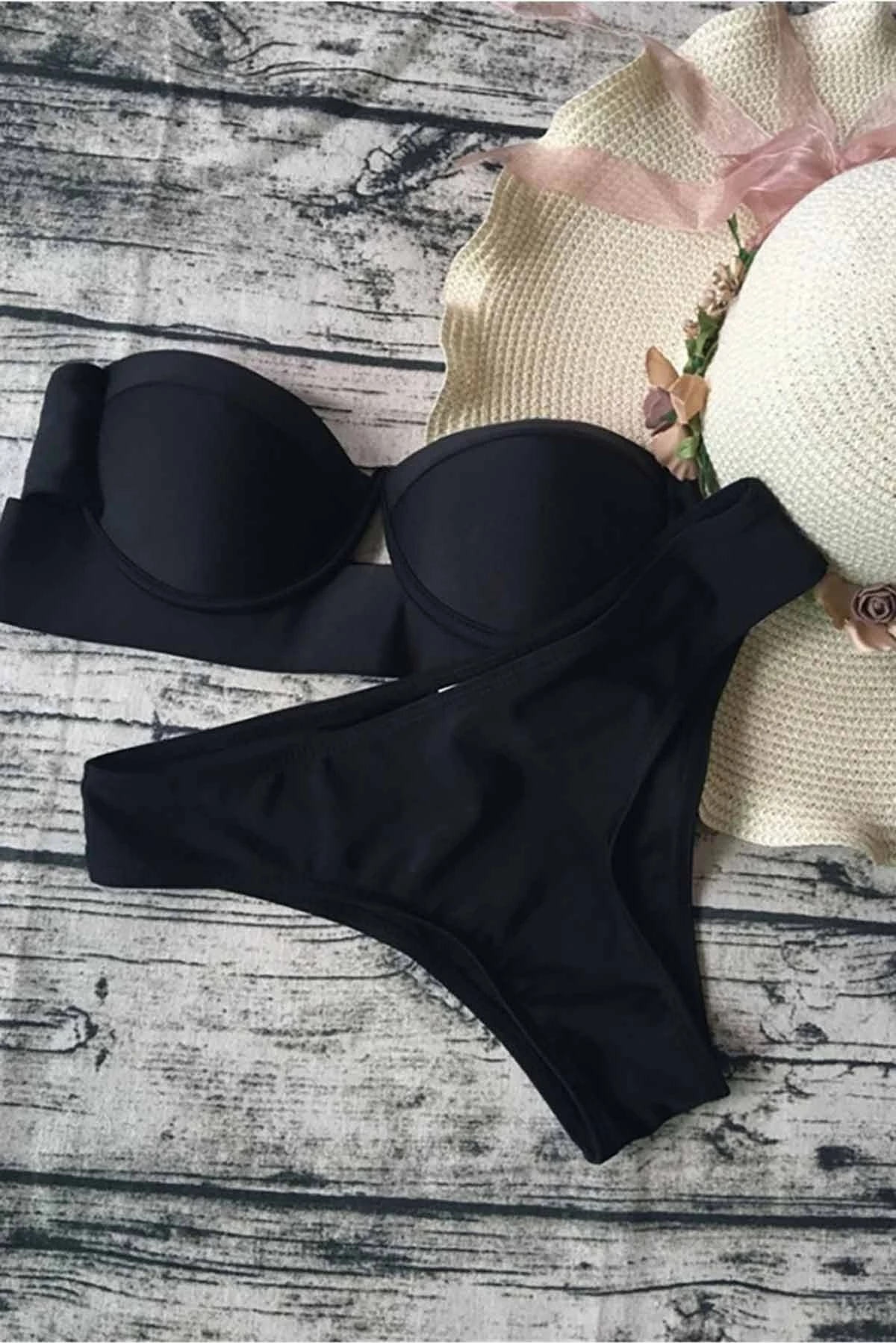 Set bikini (2 pjesë), ngjyrë e zezë, Jumeon, MS4266
