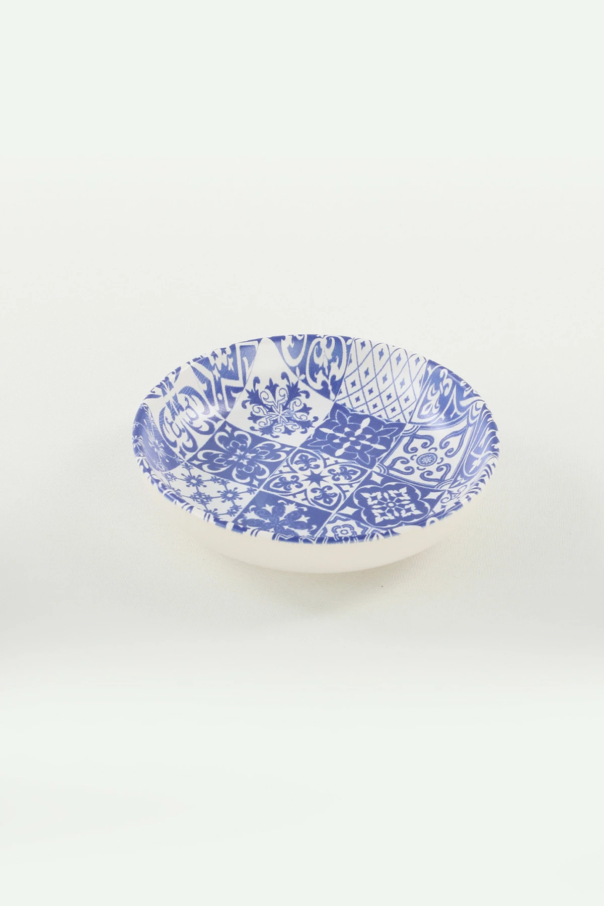 Set pjatash për salcë, Hermia Concept, bardhë dhe kaltër e errët, 13x13x3.1cm (6 copë)