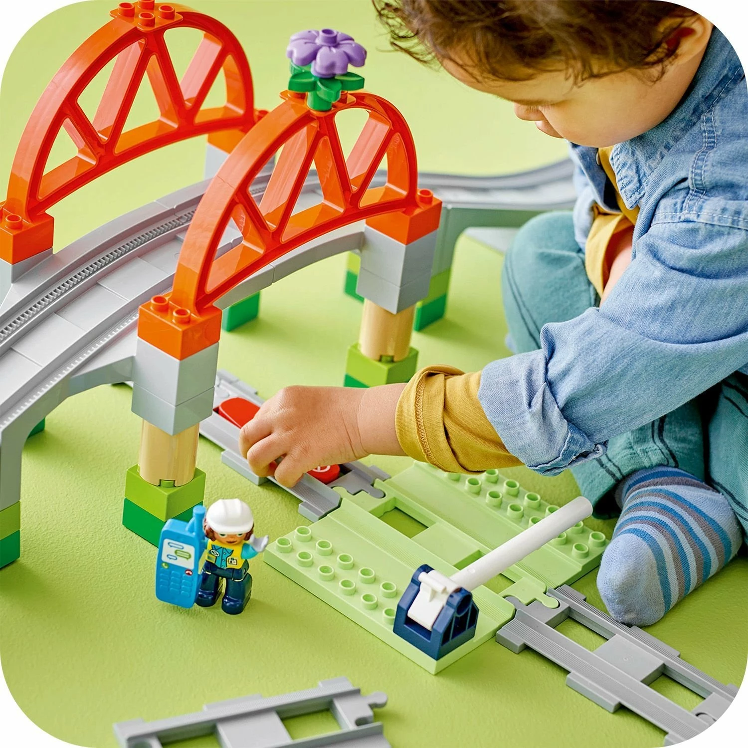 Set zgjerimi urë dhe shina hekurudhe LEGO DUPLO 10426, 42 pjesë, për 2+ vjet