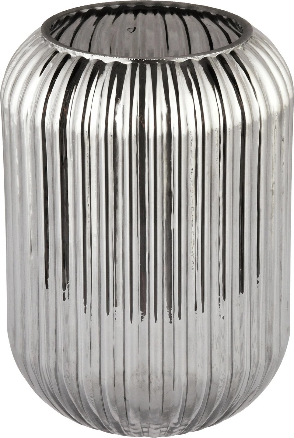 Vazo dekorative prej qelqi, ngjyrë fume, Aberto Design Line D20F, 10x20x10cm