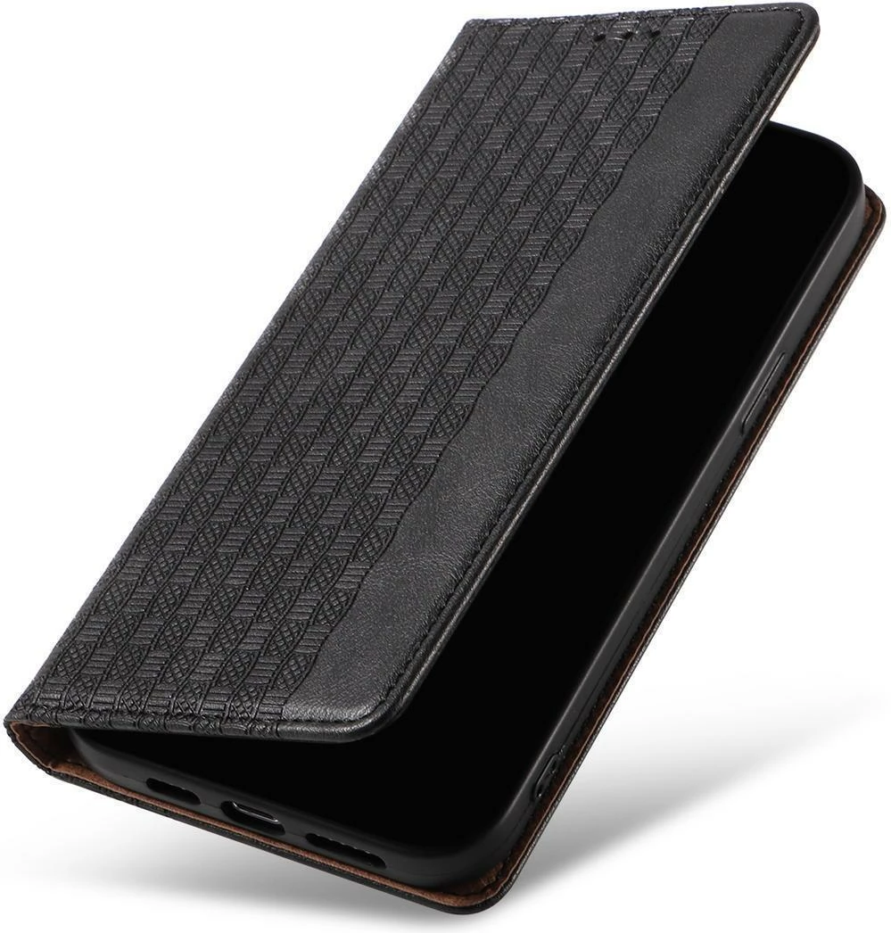 Mbështjellës Hurtel Magnet Strap Case për Samsung Galaxy S23, me kapak, portofol, stand, i zi