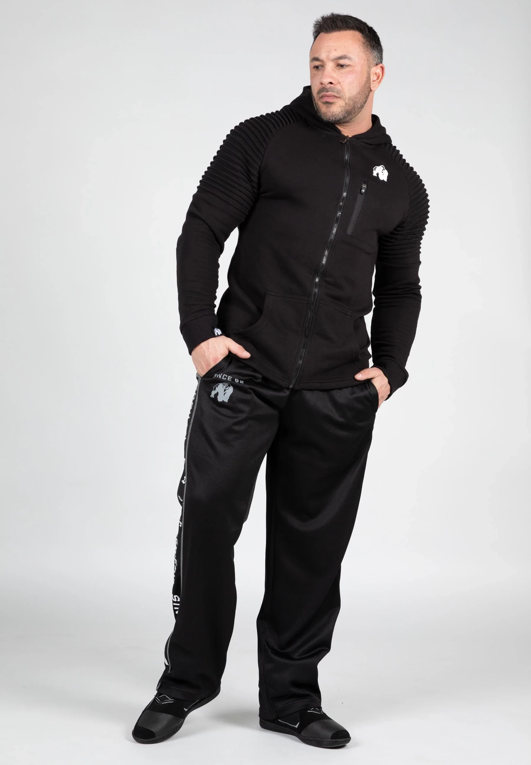 Delta Zipped Hoodie - Black [Madhësia: M]