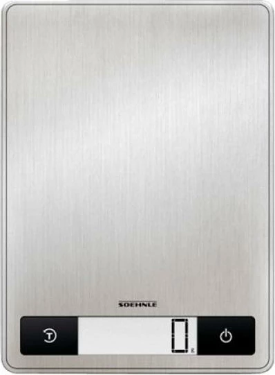 Peshore kuzhine, Soehnle Page Profi 200, kapacitet 15 kg, saktësi 1 g, ekran LCD me ndriçim, çelik inoks, argjendtë